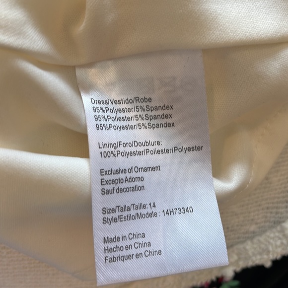 Laundry by Shelli Segal off white fit and flare dress - Picture 4 of 4